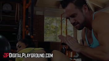 Preview 1 of Shemale Veronica Star - DIGITALPLAYGROUND - Tia Cyrus Wants To Start Working Out,  Lucky For Her She Got A New Sexy Personal Trainer