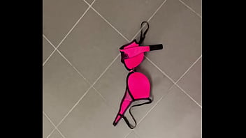Preview 3 of Ww Saxxxxxxxxx - Laundry Room Cumshot on hot young Neighboors Bra