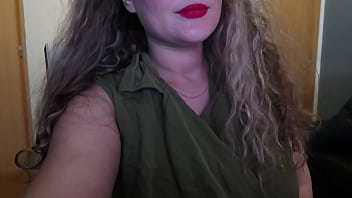 Preview 2 of I Can T Holden - CUTE WOMAN PAINTS HER LIPS RED AND SMOKES a CIGARETTE,  I HOPE YOU LIKE IT