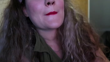 Preview 4 of I Can T Holden - CUTE WOMAN PAINTS HER LIPS RED AND SMOKES a CIGARETTE,  I HOPE YOU LIKE IT