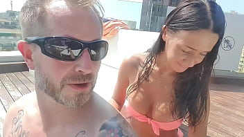 Preview 2 of Xnxx Me Qen - Tight Mina Moreno&#039_s ass hardly fucked after oiled massage on hotel terras - FIRST LP appearance