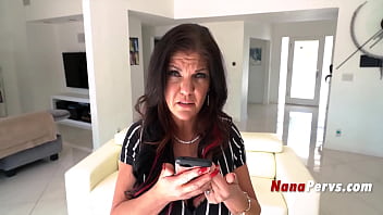 Preview 2 of Blag Sex - Step GrandMa Caught Masturbating In Her Security Cam- Coralyn Jewel