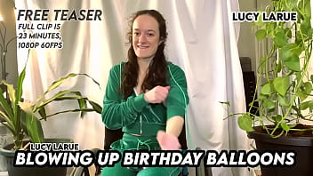 Preview 1 of Momand Her Son - Blowing Up Birthday Balloons