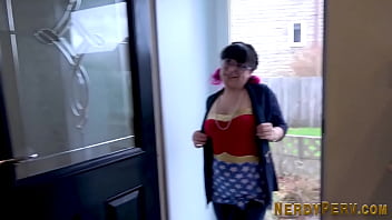Preview 1 of Mom Foot Gagging - Spex slut gives real nerd head