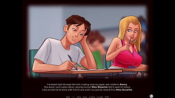 Preview 2 of Bhauja Sex Video - SUMMERTIME SAGA #47 &bull_ Fucking the hot french teacher