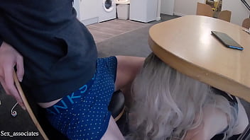 Preview 1 of Dominicqn - My always Horny Ex-gf made me Cum twice in her Mouth by Sucking my Dick under the Table.