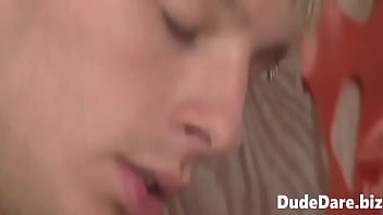 Preview 4 of Teen Sex Ether - Blonde dude sucks boyfriend&#039_s cock and licks his ass at work