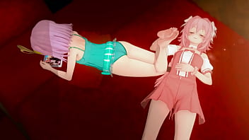 Preview 1 of Intereacial Rough Scream - Kazuradrop And Astolfo Hentai Footjob Sex Fate Grand Order Licking Feet Mmd 3D Clear Blue Clothes