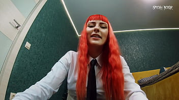 Preview 1 of Dug Gal - JOI: Makima adopt you as pet and teases your cock with her feet