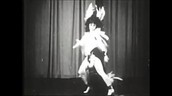 Preview 2 of Red Sell Your Gf - Retro whore performing strip dance on stage