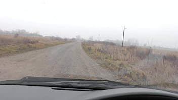 Preview 1 of Best Full Clip - In public under skirt without panties. Taxi driver transports in car in back seat passenger sexy blondy Milf Frina,  who forgot to wear panties