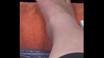 Preview 2 of Kendra Lust Blowbang - Goddess Julia Getting a Pedicure