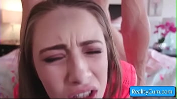 Preview 2 of Wild Scissoring - Sexy and horny teen blonde Allie Nicole enjoy big cock from behind and reach strong orgsm