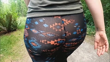 Preview 2 of Teen Topanaga - Mom Huge Booty See Thru Leggings Public