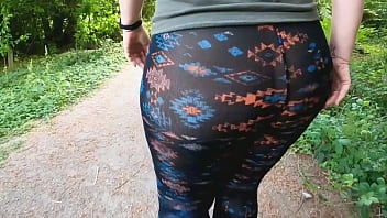 Preview 3 of Teen Topanaga - Mom Huge Booty See Thru Leggings Public