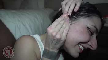 Preview 4 of Www Xxxx Posu Video Hd - Kaitlyn Katsaros Face gets fucked until she pukes up chicken wings