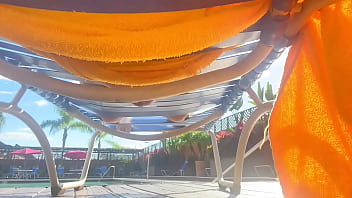 Preview 2 of Indian Lesbian Masala Video - ejaculates secretly under his lounge chair at the country club pool