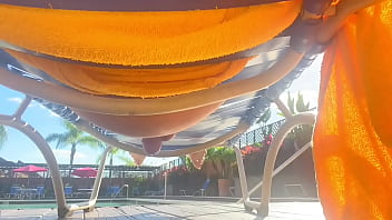 Preview 3 of Indian Lesbian Masala Video - ejaculates secretly under his lounge chair at the country club pool