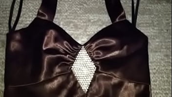 Preview 1 of Fuck Full Sexxxyy - Brown Satin Homecoming Dress