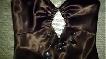 Preview 4 of Fuck Full Sexxxyy - Brown Satin Homecoming Dress