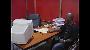 Preview 1 of Sunny Leone Xxxxxx Movie - Red-haired slim chick with a piercer in the pussy gets fucked with a big black in the office after interviewing and work acceptance