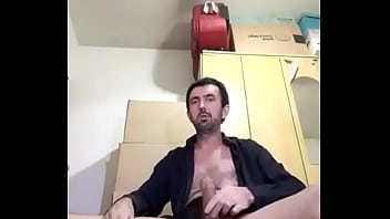 Preview 2 of Sexfil Com - Pau Grande de 25 cm Empinado jorrando leite Pau enorme na cueca preta e camisa social preta