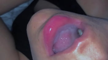Preview 4 of Russian Cjubby Teen - Slow motion pulsating oral creampie