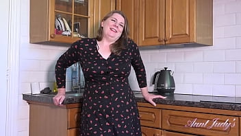 Preview 1 of 18 Aos Asiticas - AuntJudys - Cookin&#039_ in the Kitchen with 50yo Voluptuous BBW Rachel