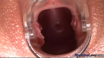 Preview 4 of Old Grandpa Handjob - Flexible showering speculum babe spreading her tight pussy