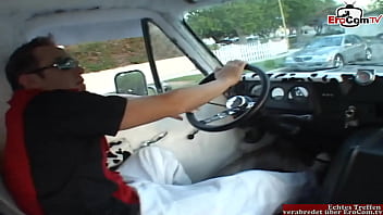 Preview 1 of Qubcoise Sexs12 - Blonde Teen with natural tits picked up for sex in a car