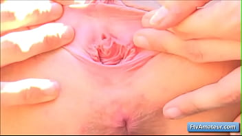 Preview 4 of Jpani Old Man - Naughty sexy brunette amateur finger fuck her juicy wet pussy outdoor on a bench