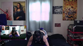 Preview 1 of Sex At Camping - Locked Up Puppy gets Slutty on Stream ( Caged Orgasm / Bad Dragon Knot )