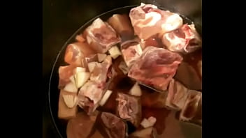 Preview 2 of Xnxx Sex Girl And Her Dog - Cooking Fucking lesson with AfroCandy