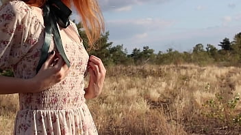 Preview 1 of Pakistane Gay Sax Poran - Love outdoor sex! Hot summer day and redhead babe fucked on public (Short version) - Ruda Cat