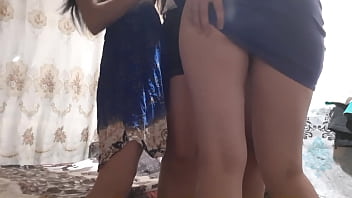 Preview 2 of Video Bokep Titi Kamal - Came to our neighbor to show new skirts and fucked - Lesbian Illusion Girls