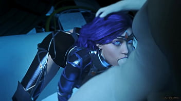 Preview 2 of Indan Hauswif - Starfire Blowjob (loop)