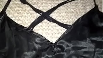 Preview 1 of Xxxmovia - Black Satin Nighty