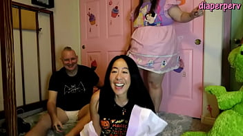 Preview 4 of Sunny Leone Mustervation - Reviewing ABDL Diaper Potty Training Dropouts