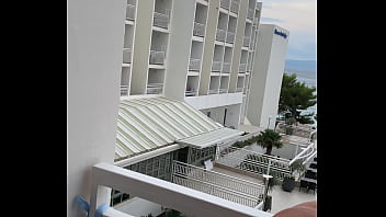 Preview 2 of Bokep Porno Xu Com - Masturbating with Lisa on balcony