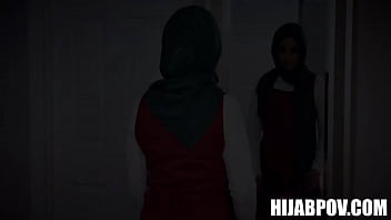 Preview 1 of Boms Fuck - Shy But Curious Muslim Babe Goldie Glock Fucked Her Teacher