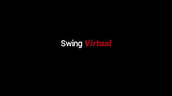 Preview 2 of Japanese Lesbian Dildo Game - Swing virtual durante a pandemia - Teh Angel - Ines Ventura - Jota