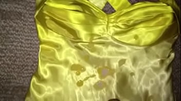 Preview 4 of Fkk Azov Boy Paul Porn Video - Yellow &amp_ White Ombre Satin Homecoming Dress