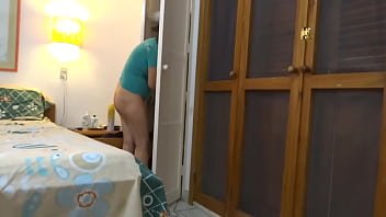 Preview 1 of Men Masturbe - On the beach spying on stepmom while she gets dressed and undressed,  my cock is rock hard