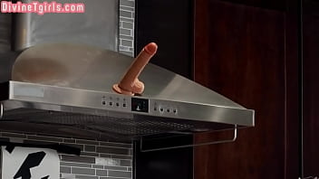 Preview 1 of Ten Yars Gril - Busty trans babe barebacking her boyfriend in couple
