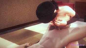 Preview 2 of Bleisch Vintage Boys - Naruto Hentai - Sarada Bobjob with POV (Uncensored) - Japanese Asian Manga anime game porn