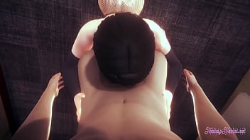 Preview 4 of Sauna Eretic - Naruto Hentai - Sarada Blowjob with POV (Uncensored) - Japanese Asian Manga anime game porn