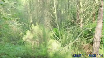 Preview 2 of T Mil Porn - Petite Latina blows lil guy in POV before outdoor sex