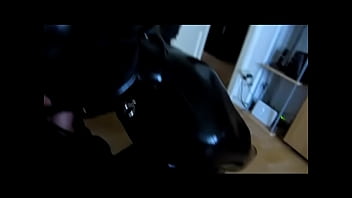 Preview 2 of Shemale Poren - Rubber Slave for Blowjob