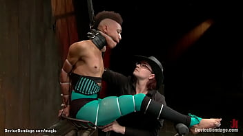 Preview 2 of Xixxmyanmar - Ebony bound in device ass fucked