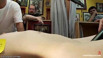 Preview 4 of Relax And Let The Milf Take Over - Bound slut ass fucked in tattoo shop